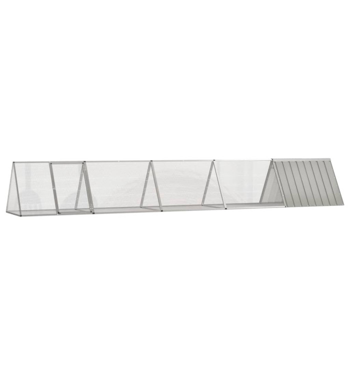 Cage pour lapin Gris 504,5x80,5x71 cm Acier galvanisé | Mobilier & Déco