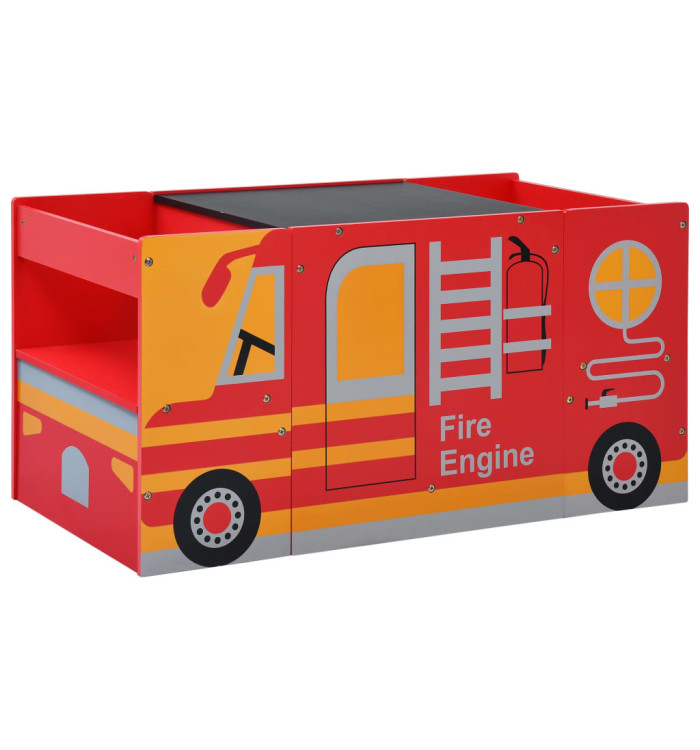 Jeu de table et chaises d'enfants 3 pcs Camion de pompiers Bois | Mobilier & Déco