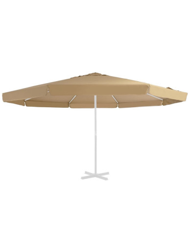 Tissu de remplacement pour parasol d'extérieur Taupe 500 cm | Mobilier & Déco