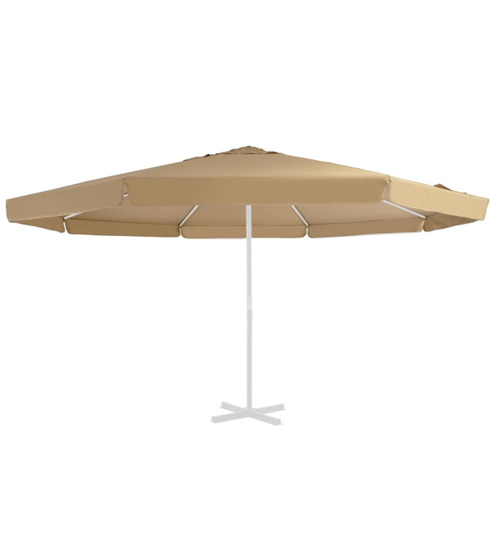 Tissu de remplacement pour parasol d'extérieur Taupe 500 cm | Mobilier & Déco