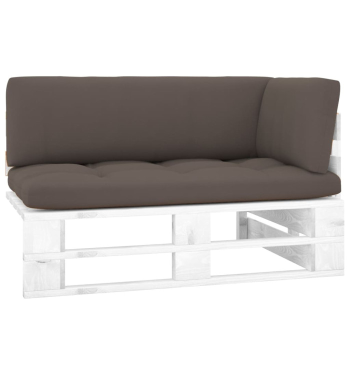 Canapé d'angle palette de jardin Bois de pin imprégné de blanc | Mobilier & Déco