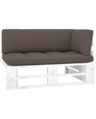 Canapé d'angle palette de jardin Bois de pin imprégné de blanc | Mobilier & Déco