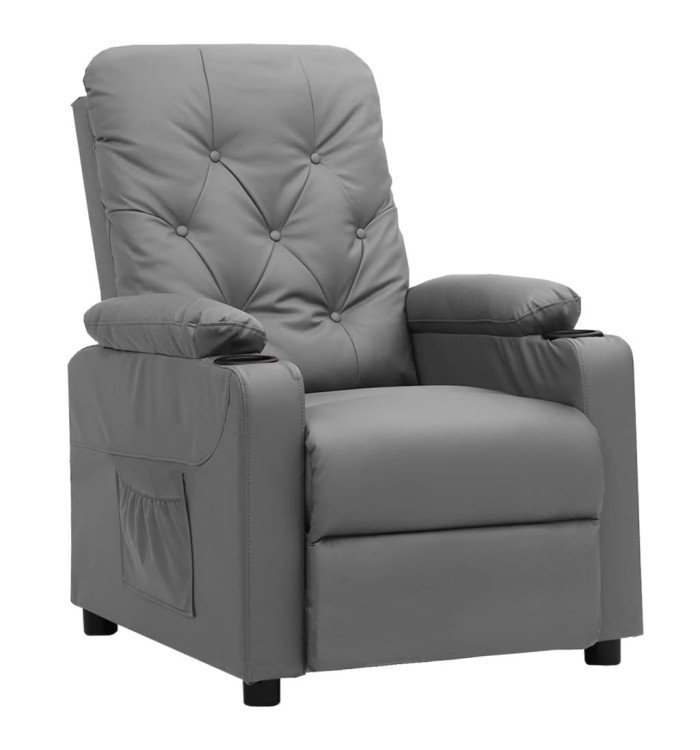 Fauteuil inclinable Gris Similicuir | Mobilier & Déco