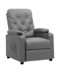 Fauteuil inclinable Gris Similicuir | Mobilier & Déco