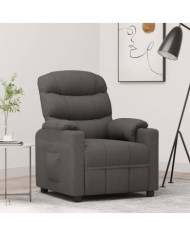 Fauteuil inclinable Gris foncé Tissu | Mobilier & Déco