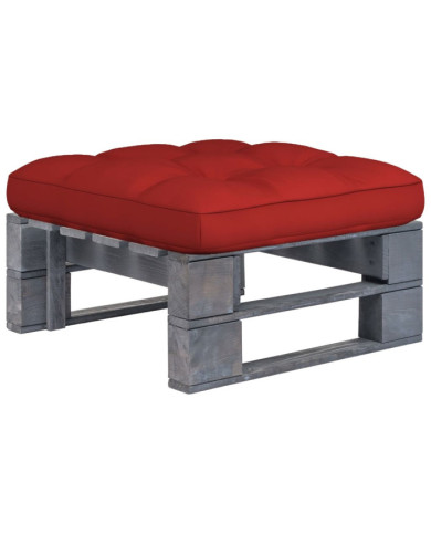 Pouf palette de jardin Bois de pin imprégné de gris | Mobilier & Déco