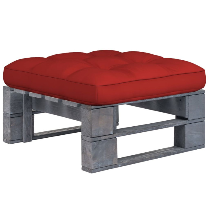 Pouf palette de jardin Bois de pin imprégné de gris | Mobilier & Déco