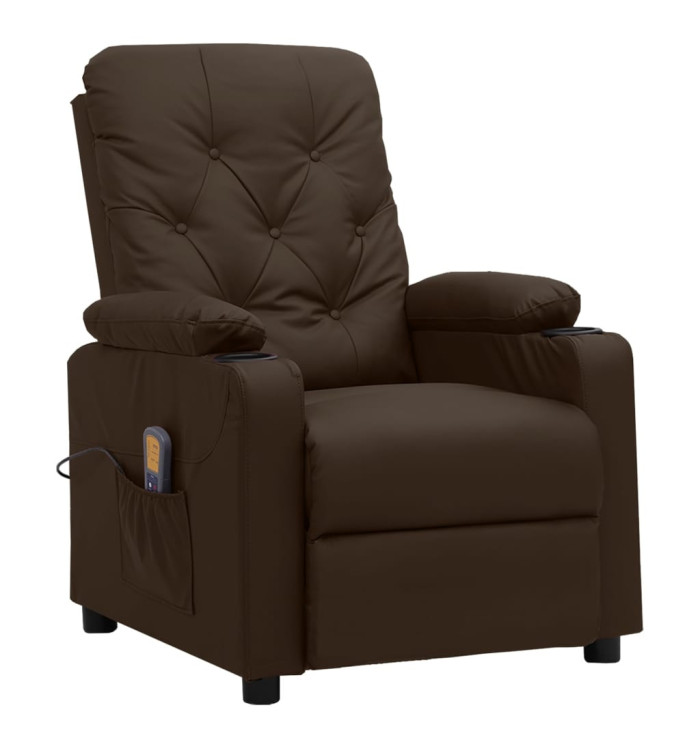 Fauteuil de massage Marron Similicuir | Mobilier & Déco