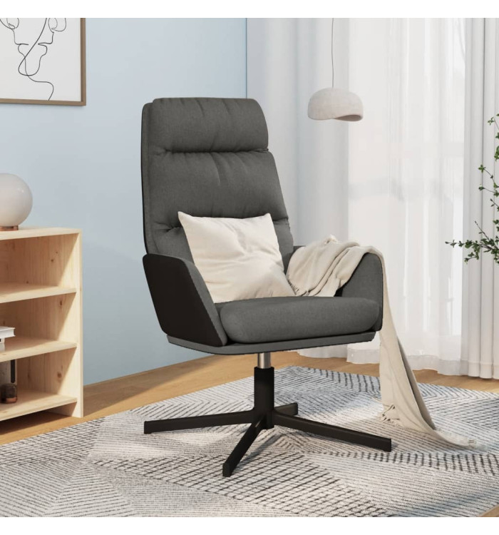 Chaise de relaxation Gris foncé Tissu | Mobilier & Déco
