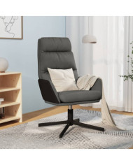 Chaise de relaxation Gris foncé Tissu | Mobilier & Déco