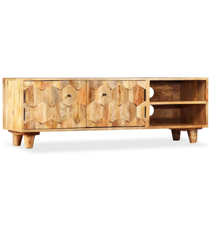 Meuble TV Bois massif de manguier 118 x 35 x 40 cm | Mobilier & Déco