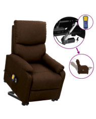 Fauteuil de massage Marron foncé Tissu | Mobilier & Déco