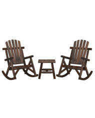 Ensemble de salon de jardin 3 pcs bois massif d'épicéa | Mobilier & Déco