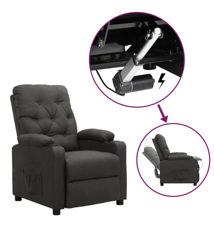 Fauteuil Gris foncé Tissu | Mobilier & Déco