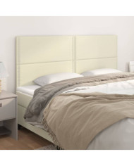 Têtes de lit 4 pcs Crème 80x5x78/88 cm Similicuir | Mobilier & Déco