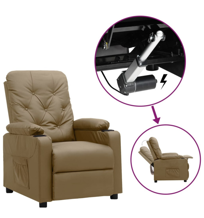 Fauteuil Cappuccino Similicuir | Mobilier & Déco