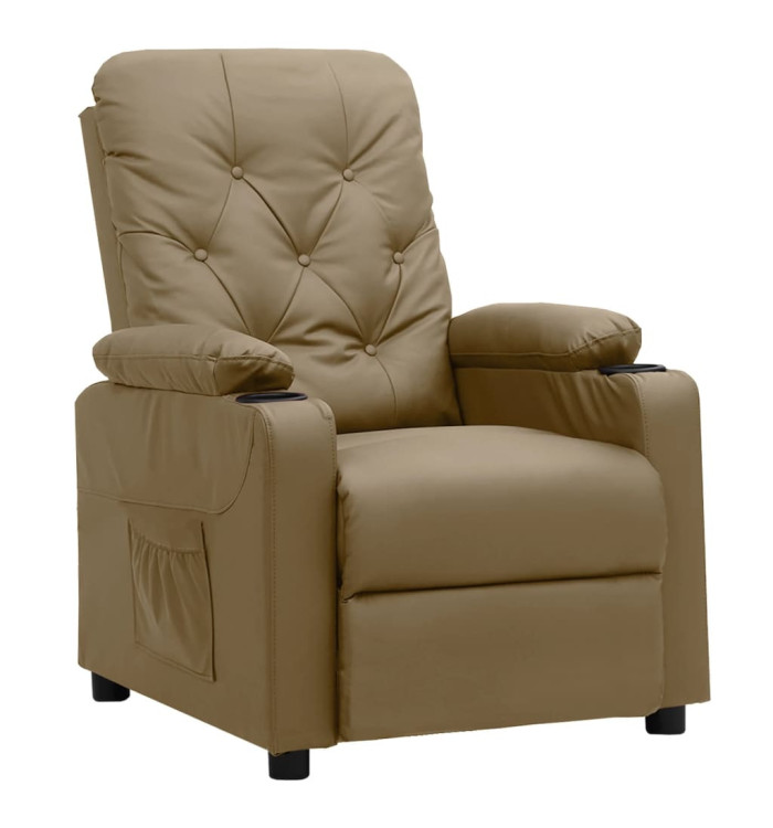 Fauteuil inclinable Cappuccino Similicuir | Mobilier & Déco