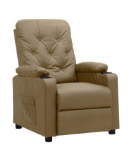 Fauteuil inclinable Cappuccino Similicuir | Mobilier & Déco