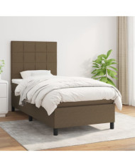 Sommier à lattes de lit avec matelas Marron foncé 80x200 cm | Mobilier & Déco