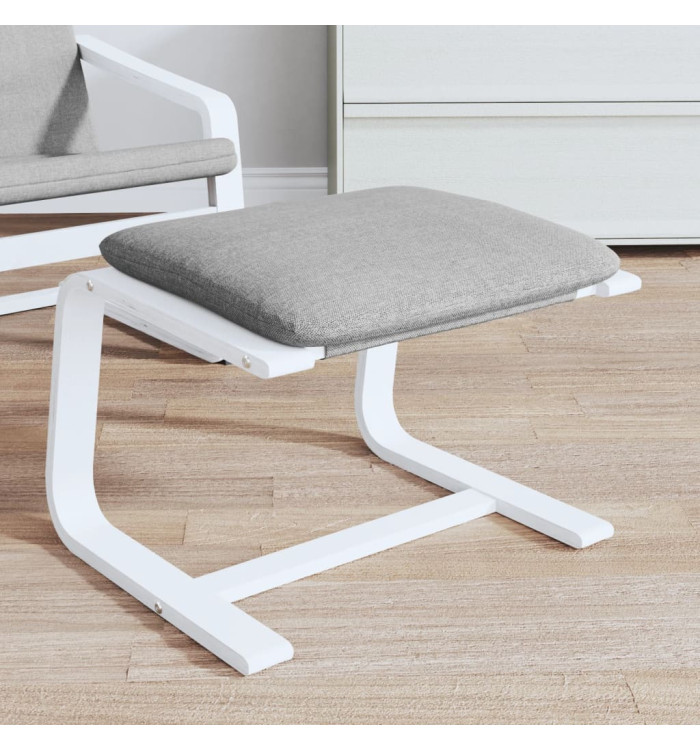 Repose-pied Gris clair 51x41x40 cm Tissu | Mobilier & Déco