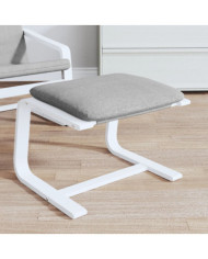 Repose-pied Gris clair 51x41x40 cm Tissu | Mobilier & Déco