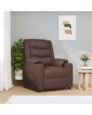 Fauteuil inclinable Marron Similicuir | Mobilier & Déco