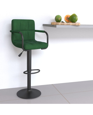 Tabouret de bar Vert foncé Velours | Mobilier & Déco