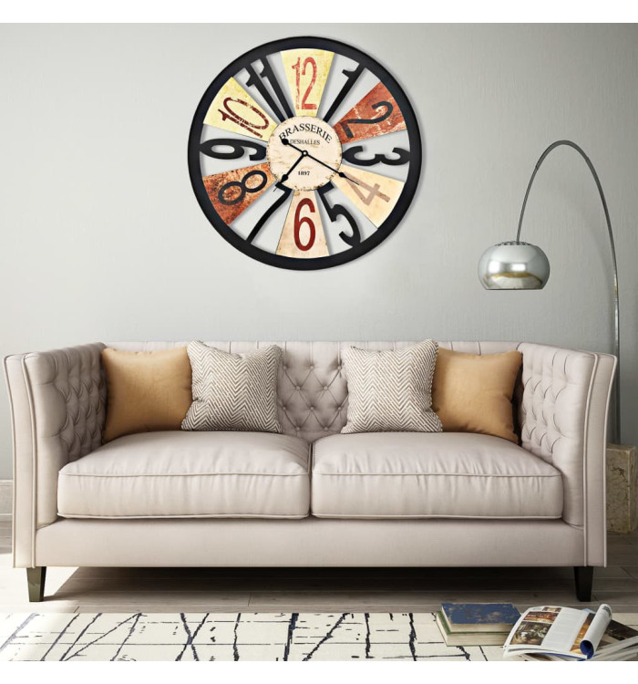 Horloge murale Métal 60 cm Multicolore | Mobilier & Déco