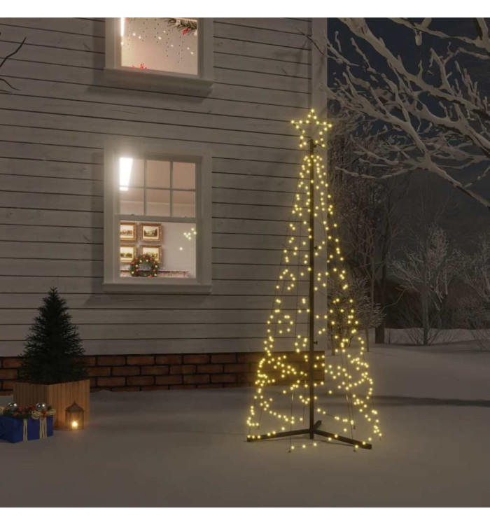 Arbre de Noël cône Blanc chaud 200 LED 70x180 cm | Mobilier & Déco
