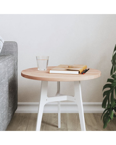 Dessus de table Ø40x1,5 cm rond bois massif de hêtre | Mobilier & Déco