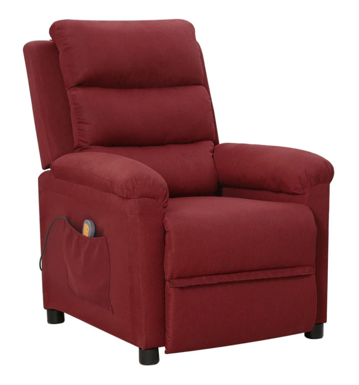 Fauteuil de massage Rouge bordeaux Tissu | Mobilier & Déco