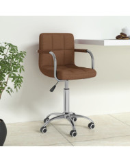 Chaise pivotante de bureau Marron Tissu | Mobilier & Déco