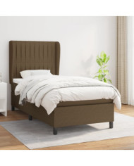 Sommier à lattes de lit avec matelas Marron foncé 80x200 cm | Mobilier & Déco