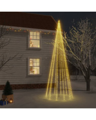 Sapin de Noël avec piquet 732 LED blanc chaud 500 cm | Mobilier & Déco