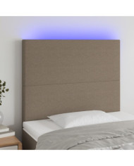 Tête de lit à LED Taupe 90x5x118/128 cm Tissu | Mobilier & Déco