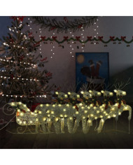 Décoration de Noël Rennes avec traîneau 140 LED Extérieur Doré | Mobilier & Déco