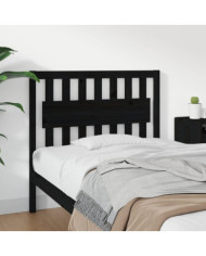 Tête de lit Noir 105,5x4x100 cm Bois massif de pin | Mobilier & Déco