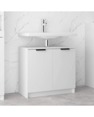 Armoire salle de bain Blanc 64,5x33,5x59 cm Bois d'ingénierie | Mobilier & Déco