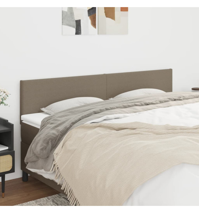 Têtes de lit 2 pcs Taupe 90x5x78/88 cm Tissu | Mobilier & Déco