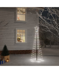 Sapin de Noël avec piquet Blanc froid 108 LED 180 cm | Mobilier & Déco