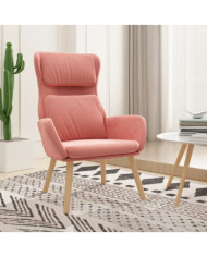 Chaise de relaxation Rose Velours | Mobilier & Déco