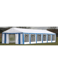 Dessus de tente de réception avec panneaux 12x6 m Bleu et blanc | Mobilier & Déco