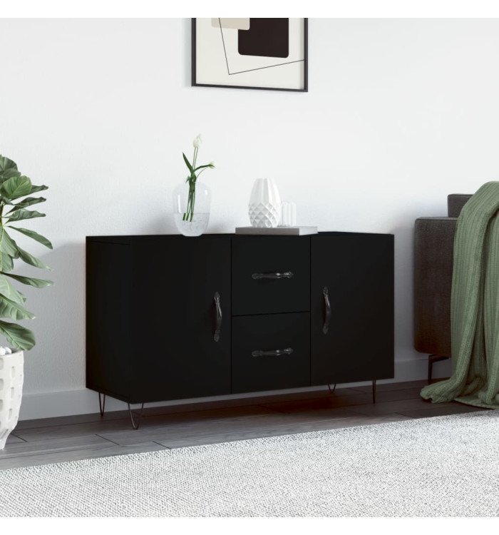 Buffet noir 100x36x60 cm bois d'ingénierie | Mobilier & Déco