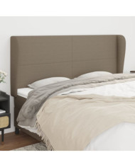 Tête de lit avec oreilles Taupe 183x23x118/128 cm Tissu | Mobilier & Déco