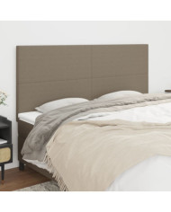 Têtes de lit 4 pcs Taupe 90x5x78/88 cm Tissu | Mobilier & Déco