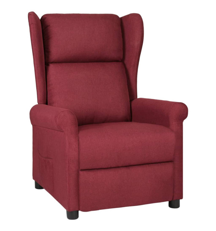 Fauteuil inclinable Rouge bordeaux Tissu | Mobilier & Déco
