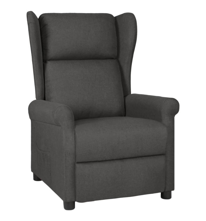 Fauteuil inclinable Gris foncé Tissu | Mobilier & Déco