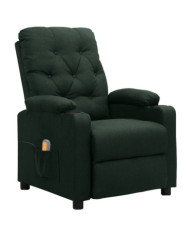 Fauteuil de massage Vert foncé Tissu | Mobilier & Déco