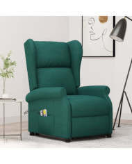 Fauteuil de massage Vert foncé Tissu | Mobilier & Déco