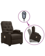 Fauteuil de massage Marron foncé Tissu | Mobilier & Déco